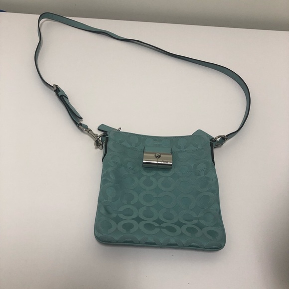 Turquoise Coach crossbody - Picture 2 of 8